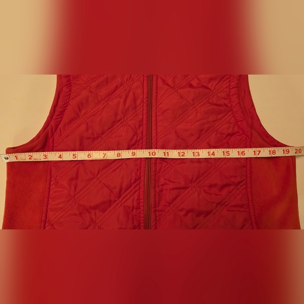 E Studio Women's Quilted Orange Vest ~ Size Large - Picture 6 of 7